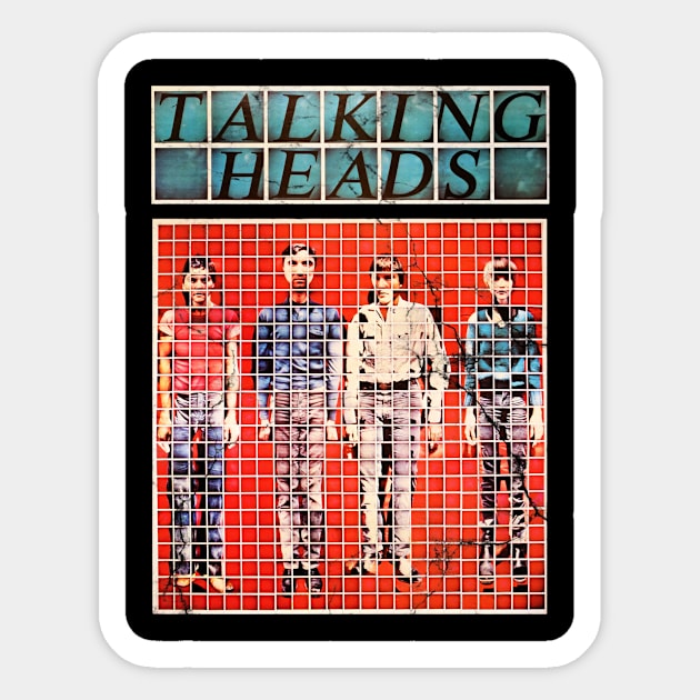 Talking Heads Vintage Sticker by Pradipta Art